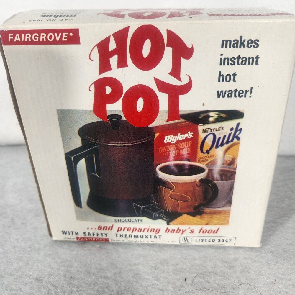 Fairview 4  Cup Hot Pot In Red Boils Hot Water Complete Works